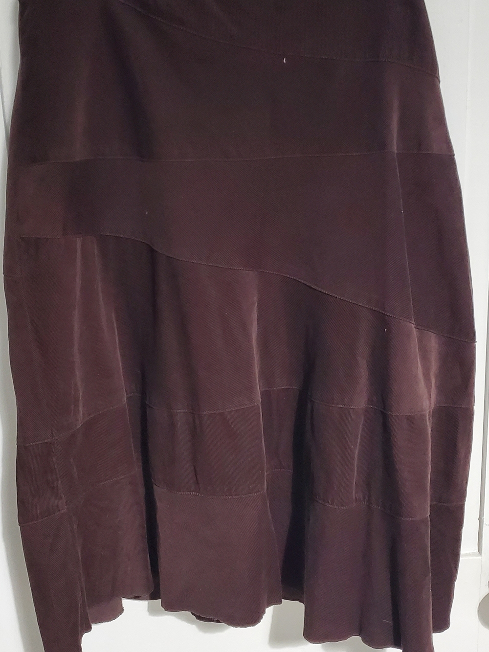 Women's Corduroy Chocolate Brown A-Line Skirt